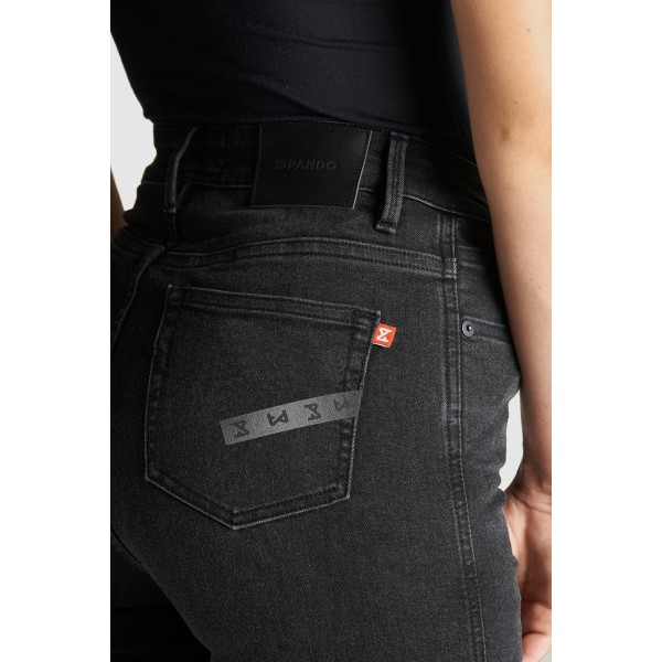 Pando Moto Kusari Cor 01 Ladies Jeans Black Pando Moto Kusari Cor 01 Ladies Jeans Black