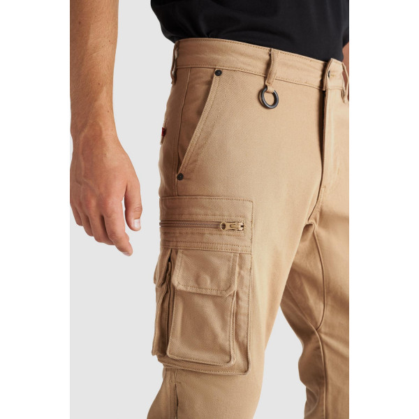 Pando Moto Desert Cargo Pants Beige