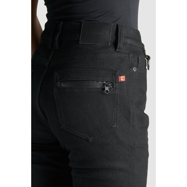 Pando Moto Kissaki Arm 01 Ladies Jeans Black