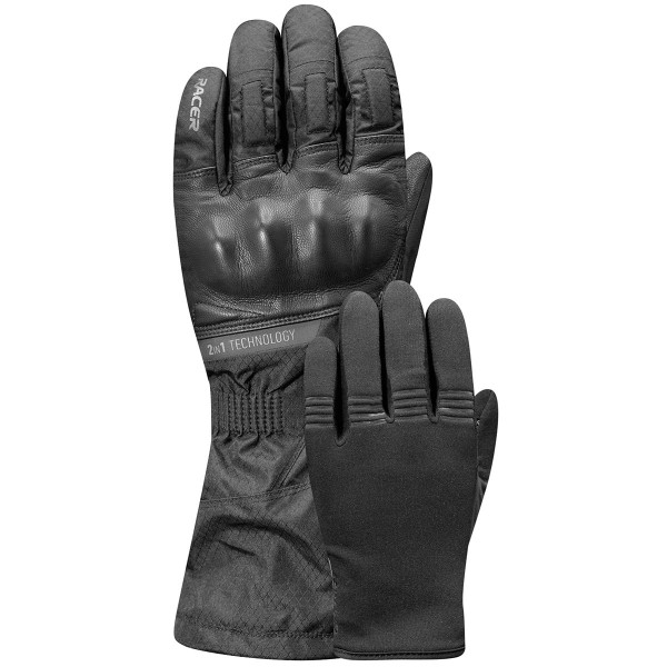 Racer Sibery 2-in-1 Glove - Black