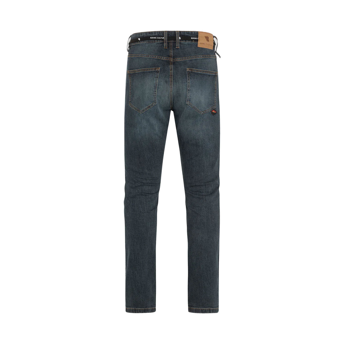 Riding Culture Straight Fit Motorcycle Jeans Blue Washed