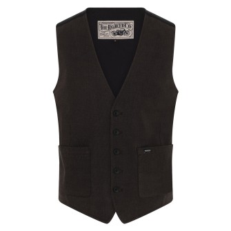 Rokker Waistcoat Tweed Dark Grey
