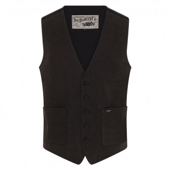Rokker Waistcoat Tweed Dark Grey