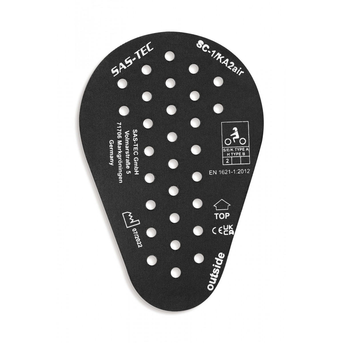Paraschiena SAS-TEC SC-1/11 Per Moto, Sci E Snowboard – Protezione Livello 2 – Morbido E Anatomico – Taglia 130-160 Cm