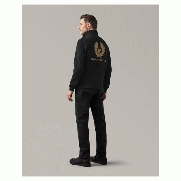 Belstaff Quarter Zip Motorcycle Jersey - Black