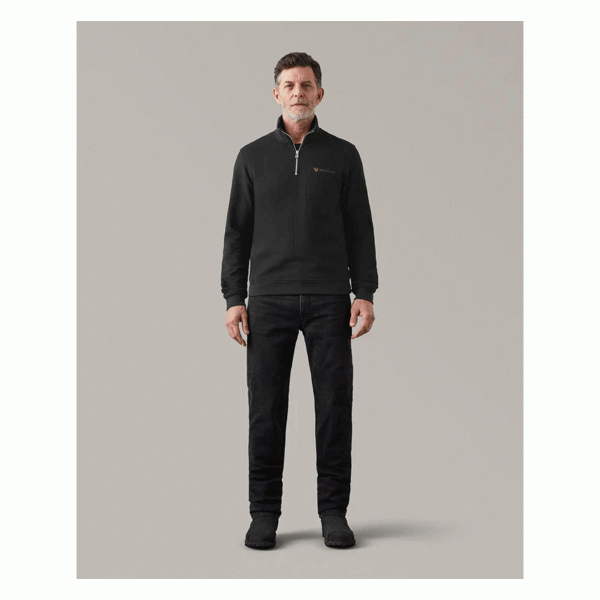 Belstaff Quarter Zip Motorcycle Jersey - Black