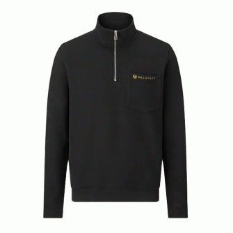 Belstaff Quarter Zip Motorcycle Jersey - Black