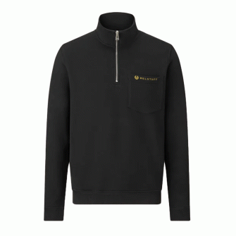Belstaff Quarter Zip Motorcycle Jersey - Black