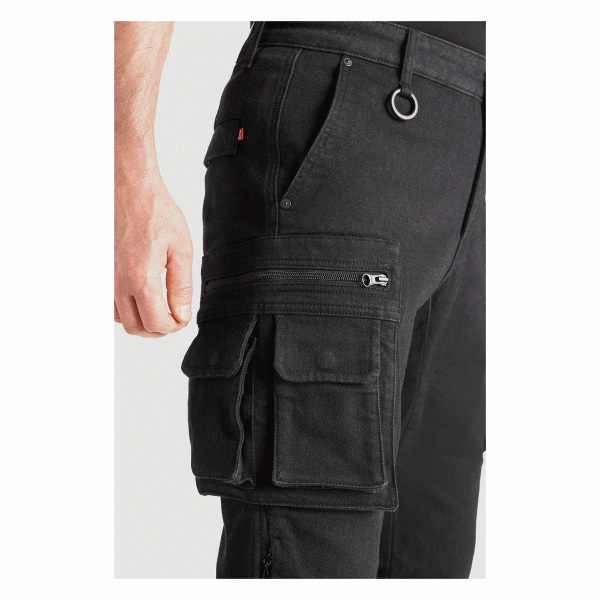 Pando Moto Desert Cargo Jeans - Black