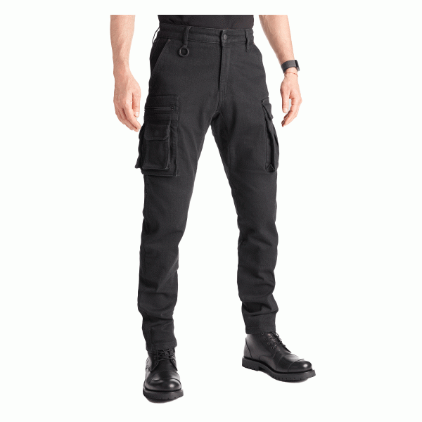 Pando Moto Desert Cargo Jeans - Black