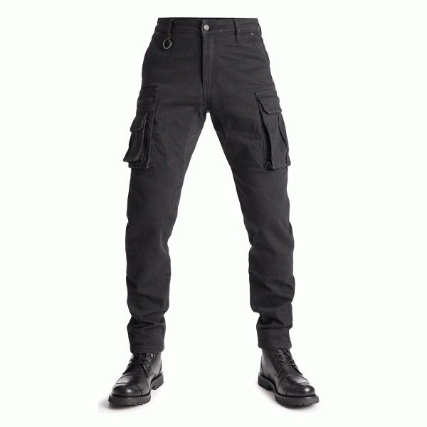 Pando Moto Desert Cargo Jeans - Black