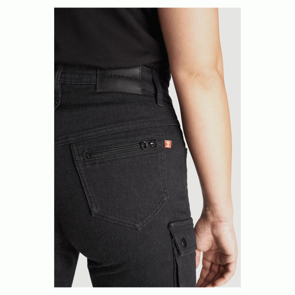 Pando Moto Mila Cargo Women's Jeans - Black 