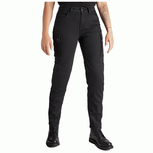 Pando Moto Mila Cargo Women's Jeans - Black 