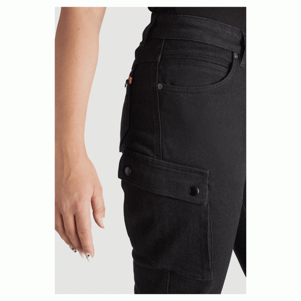 Pando Moto Mila Cargo Women's Jeans - Black 