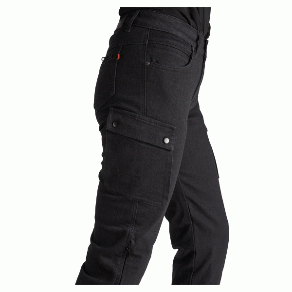 Pando Moto Mila Cargo Women's Jeans - Black 
