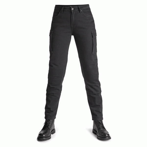 Pando Moto Mila Cargo Women's Jeans - Black 