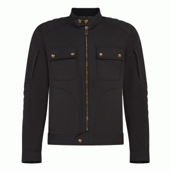 Belstaff Roberts Cotton Canvas Motorcycle Jacket - Black