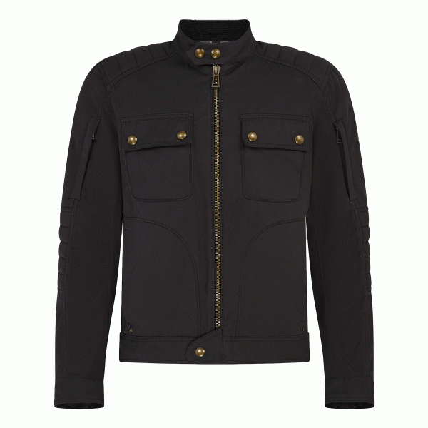 Belstaff Roberts Cotton Canvas Motorcycle Jacket - Black
