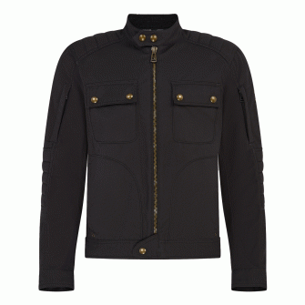Belstaff Roberts Cotton Canvas Motorcycle Jacket - Black