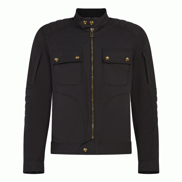 Belstaff Roberts Cotton Canvas Motorcycle Jacket - Black