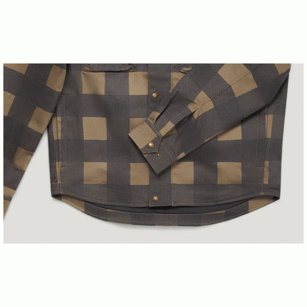 Belstaff Mansion Overshirt - Chequered Olive / Black