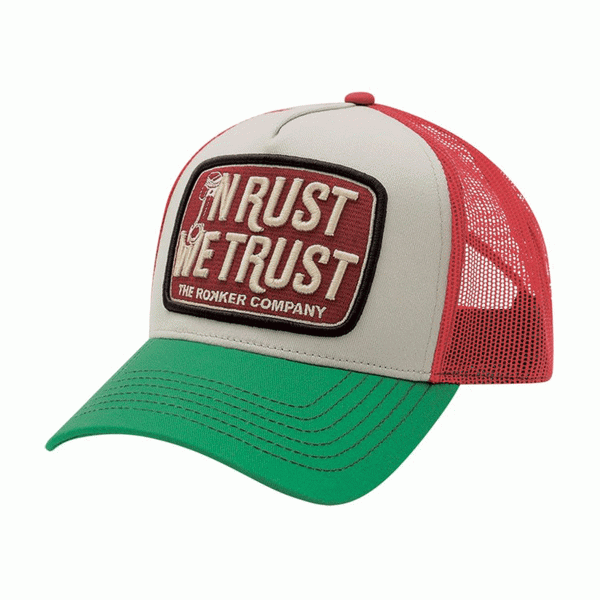 Rokker Rust n' Trust Trucker Cap - Green / Red Rokker Rust n' Trust Trucker Cap - Green / Red