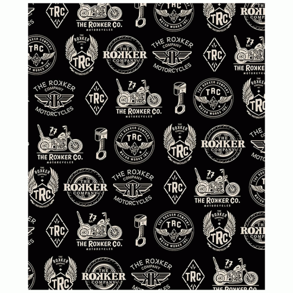 Rokker Fleece Neck Warmer Logos - Black