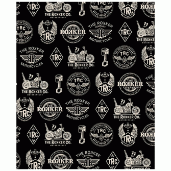 Rokker Fleece Neck Warmer Logos - Black