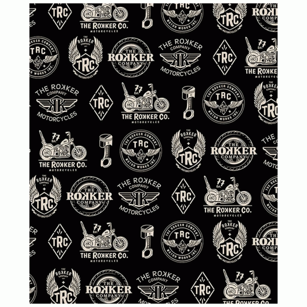 Rokker Fleece Neck Warmer Logos - Black