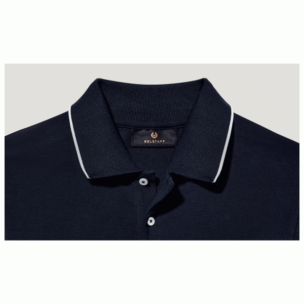 Belstaff Tipped Polo - Dark Ink