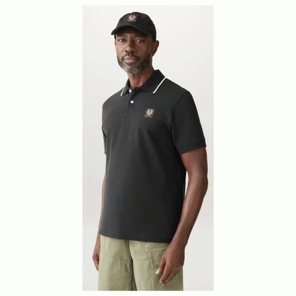 Belstaff Tipped Polo - Black 