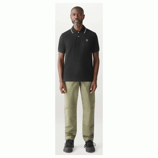 Belstaff Tipped Polo - Black 