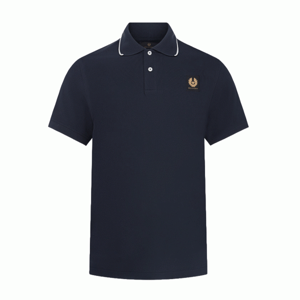 Belstaff Tipped Polo - Dark Ink 