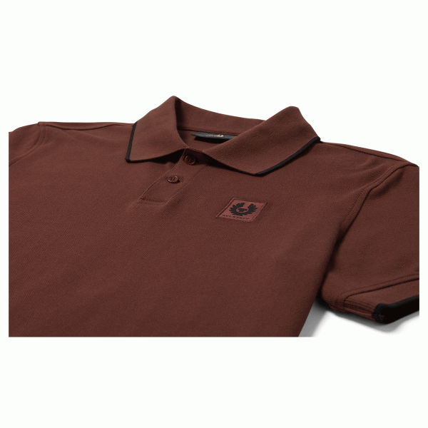 Belstaff Tipped Polo - Oxblood
