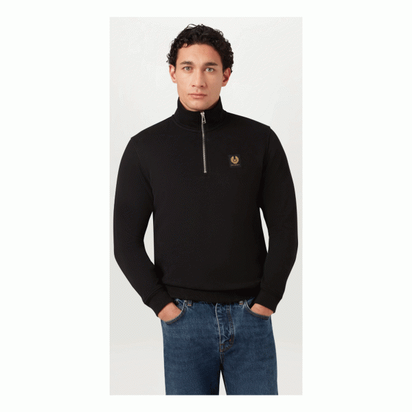 Belstaff Quarter Zip Sweatshirt - Black Belstaff Quarter Zip Sweatshirt - Black