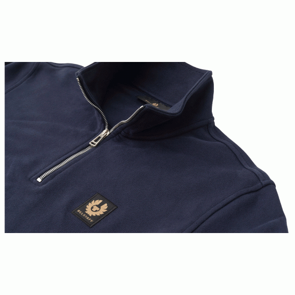 Belstaff Quarter Zip Sweatshirt - Dark Ink Belstaff Quarter Zip Sweatshirt - Dark Ink