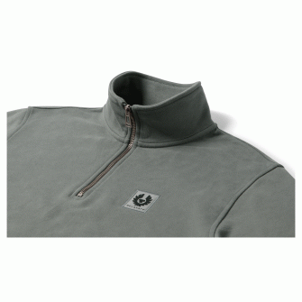 Belstaff Quarter Zip Sweatshirt - Atlantic Grey 
