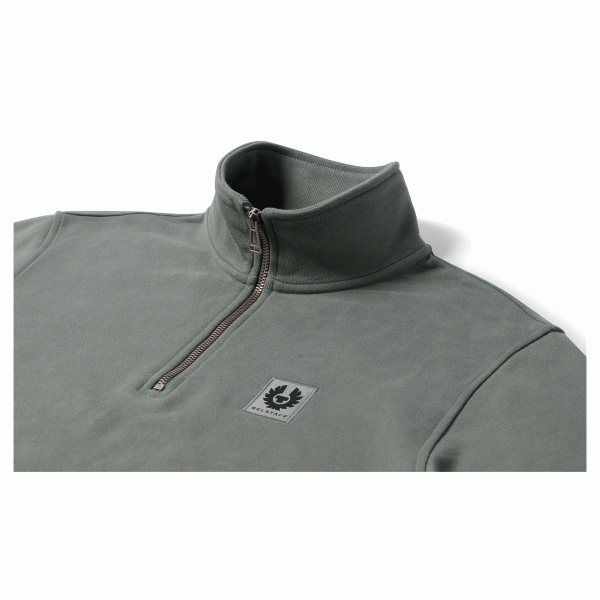 Belstaff Quarter Zip Sweatshirt - Atlantic Grey Belstaff Quarter Zip Sweatshirt - Atlantic Grey