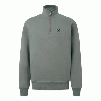 Belstaff Quarter Zip Sweatshirt - Atlantic Grey 