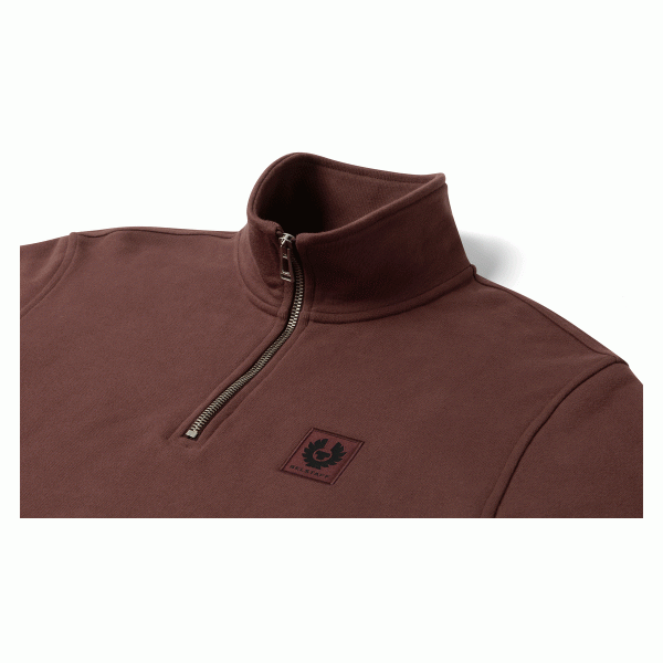 Belstaff Quarter Zip Sweatshirt - Oxblood Belstaff Quarter Zip Sweatshirt - Oxblood