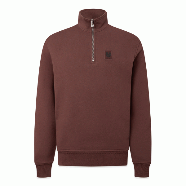 Belstaff Quarter Zip Sweatshirt - Oxblood Belstaff Quarter Zip Sweatshirt - Oxblood