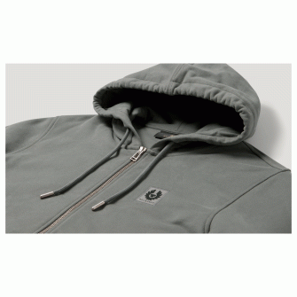 Belstaff Full Zip Hoodie - Atlantic Grey