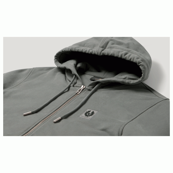 Belstaff Full Zip Hoodie - Atlantic Grey