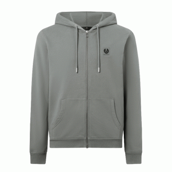 Belstaff Full Zip Hoodie - Atlantic Grey