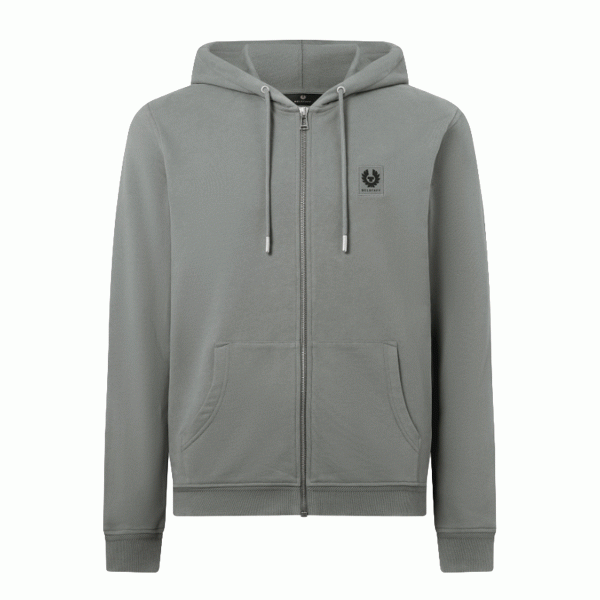 Belstaff Full Zip Hoodie - Atlantic Grey